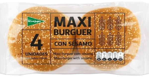Maxi burger con sésamo