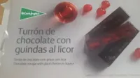 Turrón de chocolate con guindas al licor