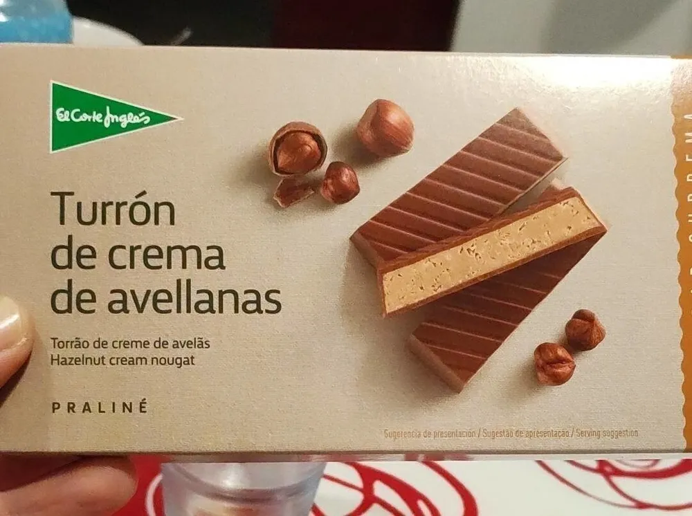 Turrón de crema de avellanas