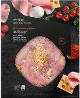 Cheese and ham pizza