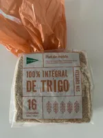 Pan de molde 100% integral de trigo sin corteza