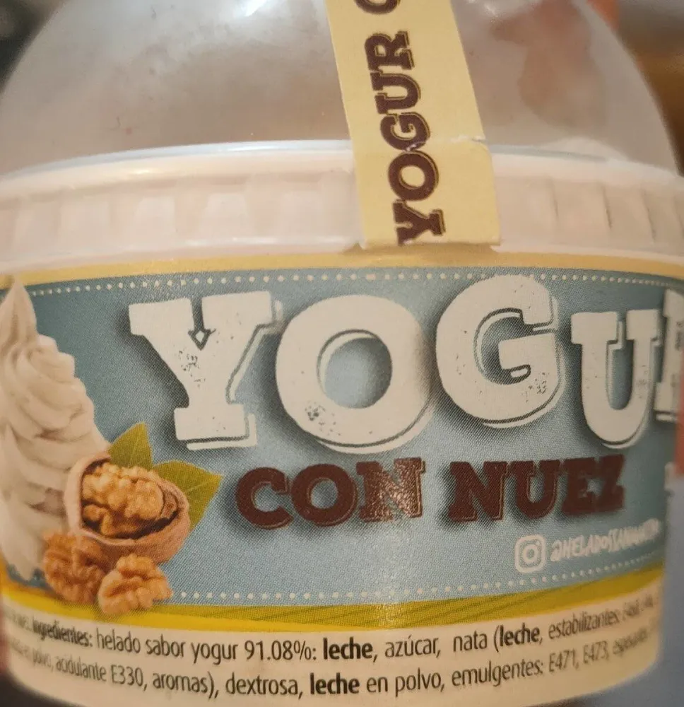 Helado Yogur con nuez