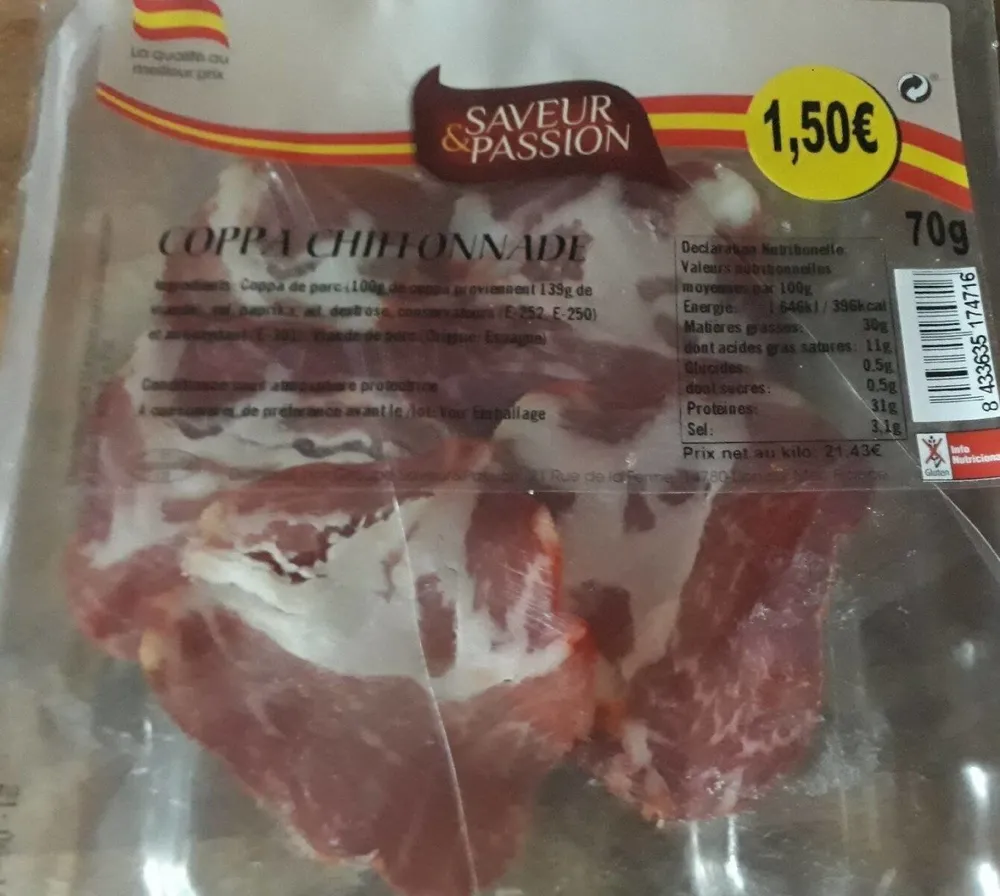 Coppa chiffonnade