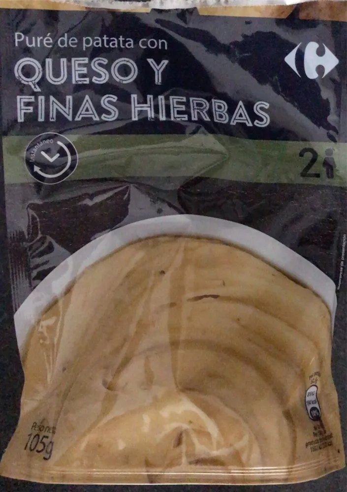 Puré de patata con queso y finas hierbas