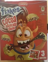 Flakes with cocao and hazelnut cream
