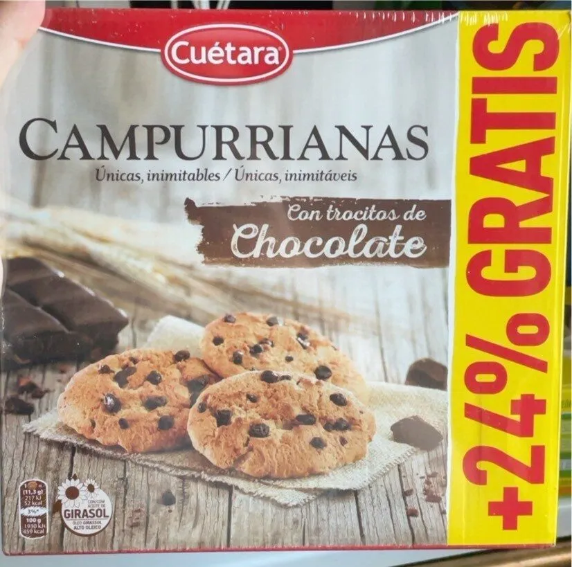 Campurrianas con trocitos de chocolate