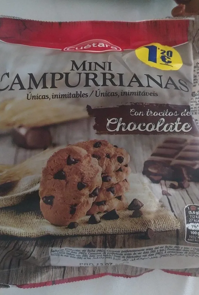 Campurrianas con chocolate