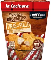 Estilo americano tiras de pollo con rebozado jugoso