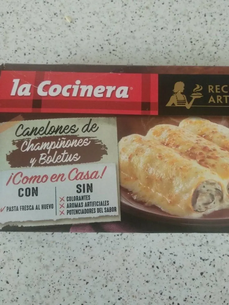 Canelones de champiñones y boletus