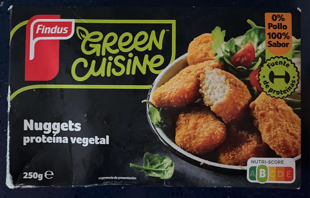 Nuggets de proteína de guisante y trigo
