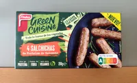 Salchichas de proteína de guisante