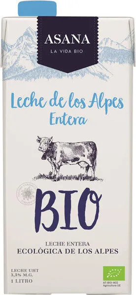 Leche entera de los Alpes