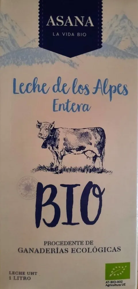 Leche de los alpes entera