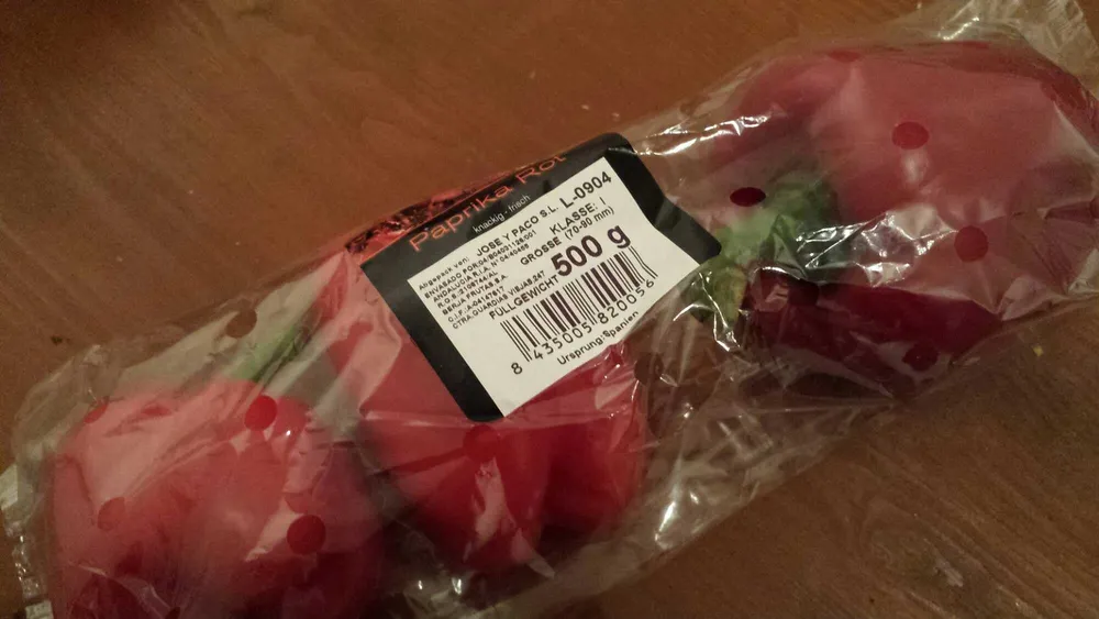 Paprika rot - Größe (70-90 mm) - Klasse: I