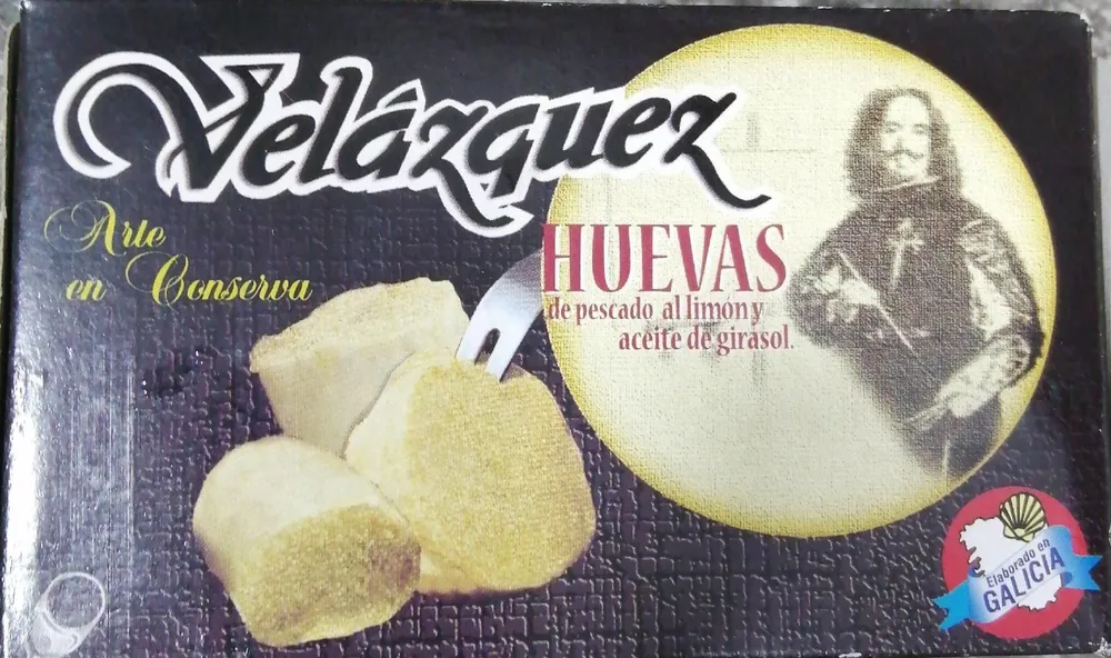 Huevas de pescado al limón y aceite de girasol