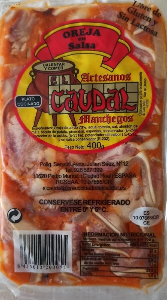 Oreja en salsa