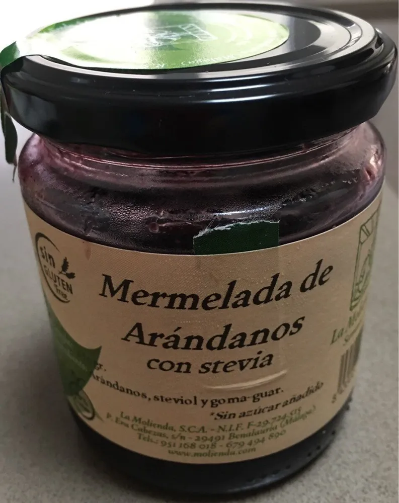 Mermelada de arandanos con stevia