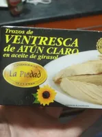 Trozos de ventesca de atún claro en aceite de girasol