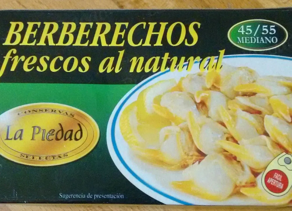 Berberechos frescos al natural
