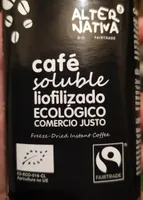 Café soluble liofilizado ecológico comercio justo