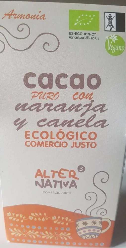 Cacao puro con naranja y canela