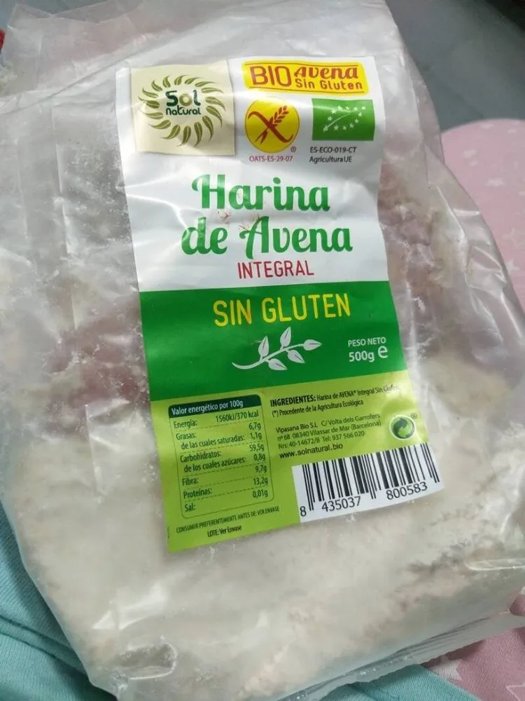 Harina de avena integral