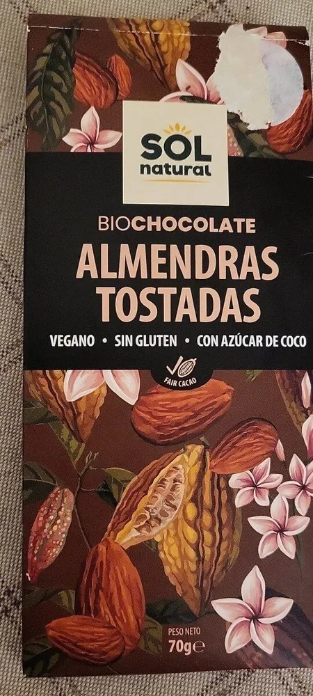Biochocolate almendras tostadas