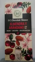 Chocolate blanco bio con almendra y arándano con sal