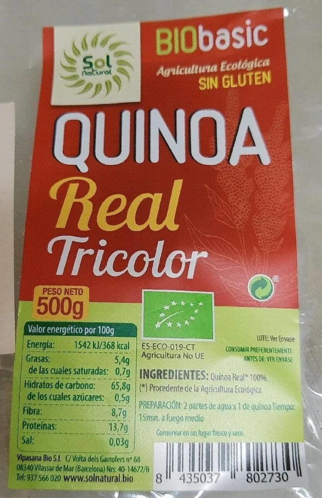 Quinoa real tricolor