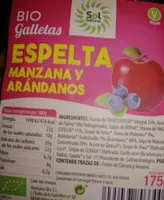 Bio galletas espelta manzana y arándanos
