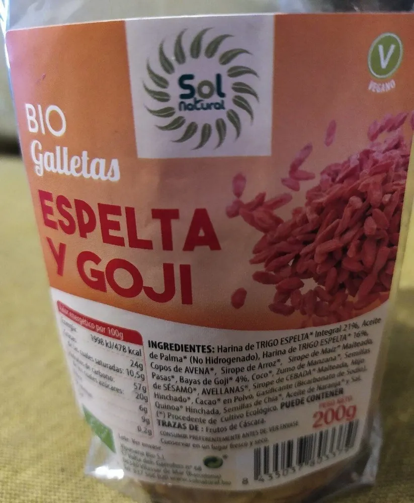 bio galletas espelta y goji