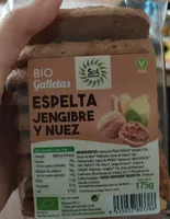 Bio galletas de espelta jengibre y nuez