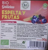 Bio Galletas Espelta y Frutas