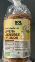 Bio Galletas avena, jengibre y limon