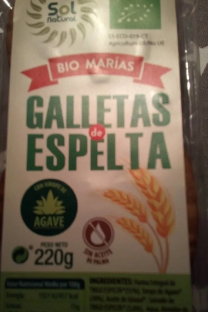 Galletas de espelta bio natural