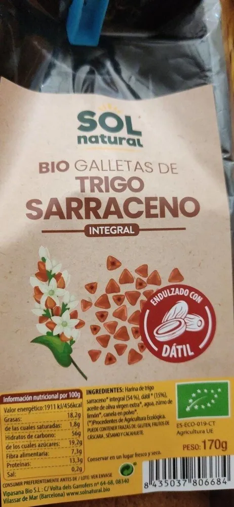 Bio galletas de trigo sarraceno