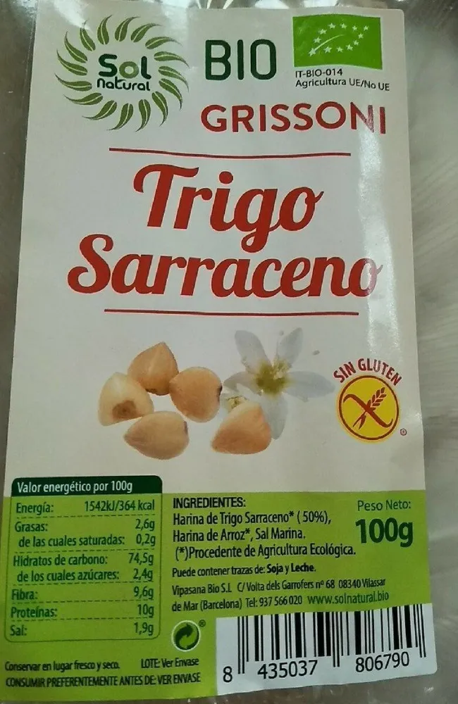 Grissoni trigo sarraceno