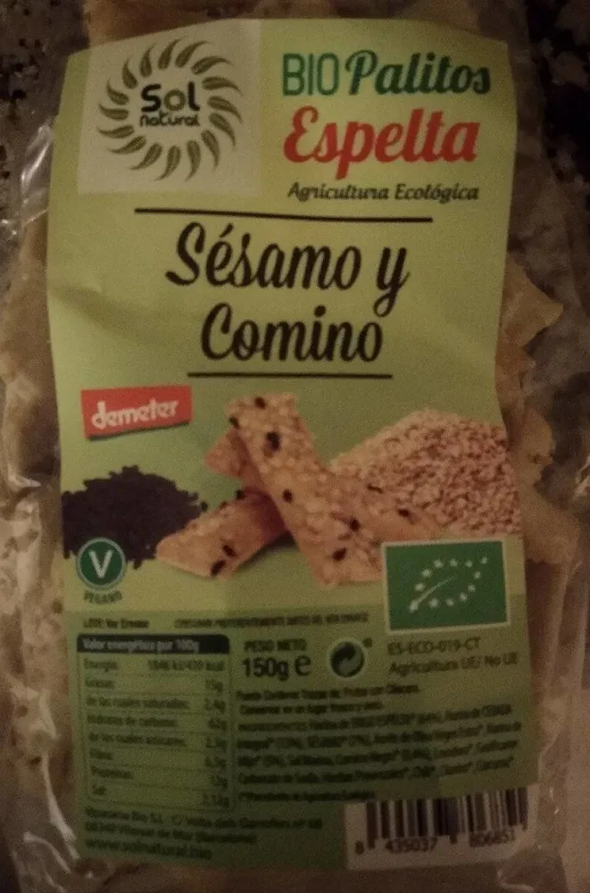 Bio palitos espelta