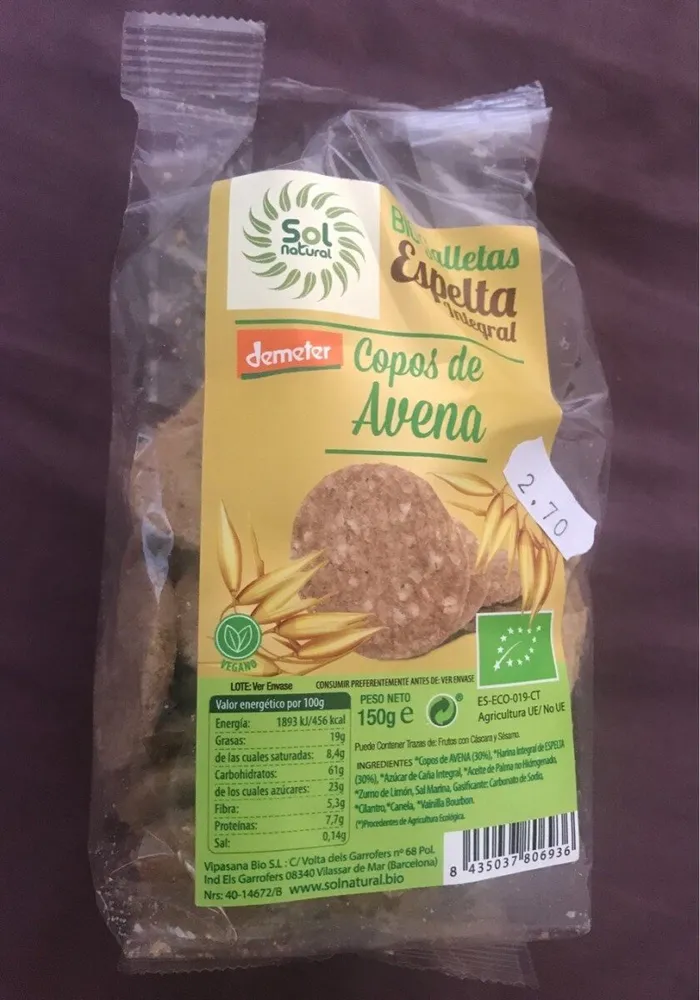Galletas espelta integral