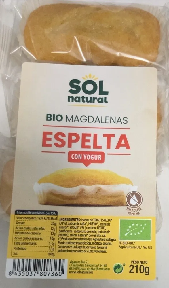 Bio magdalenas espelta