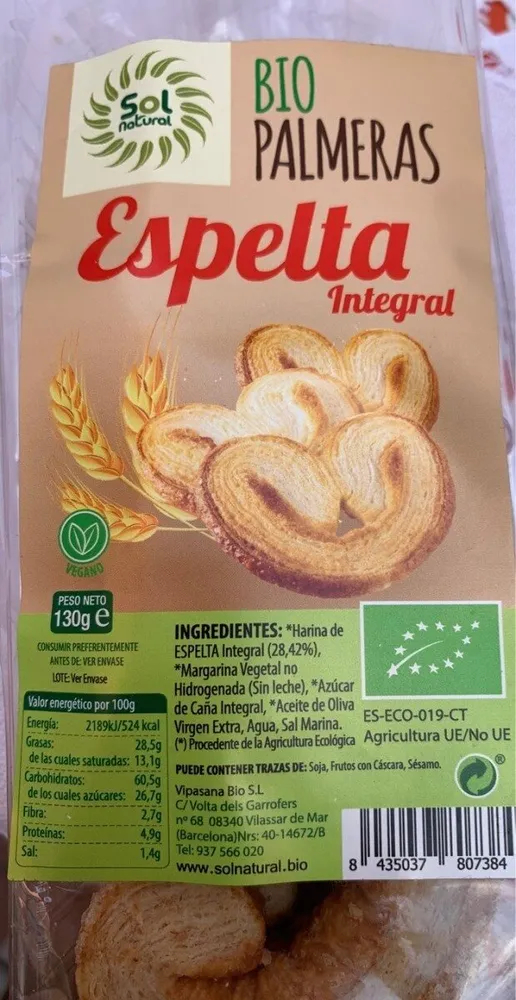 Bio palmeras espelta integral