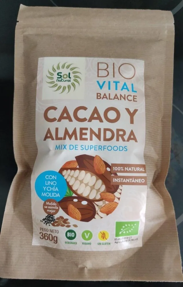 Bio Vital Balance Cacao y Almendra Mix de Superfoods