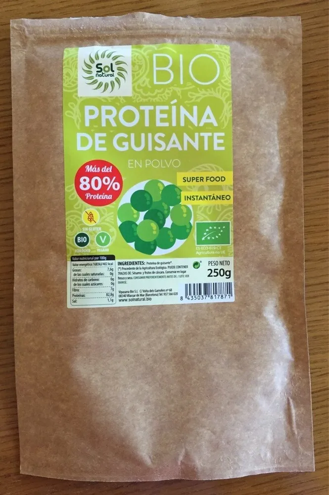 Proteína de guisante en polvo