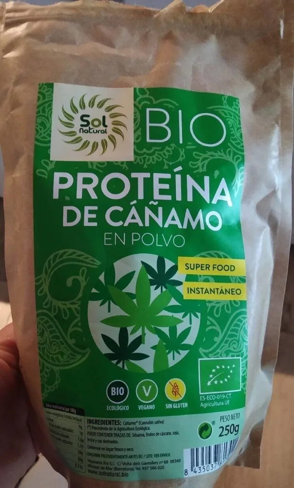 Proteína de cáñamo en polvo