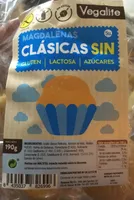 Magdalenas clásicas sin gluten, lactosa ni azúcares