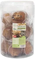 Magdalenas gigantes espelta ecológicas con chips de chocolate