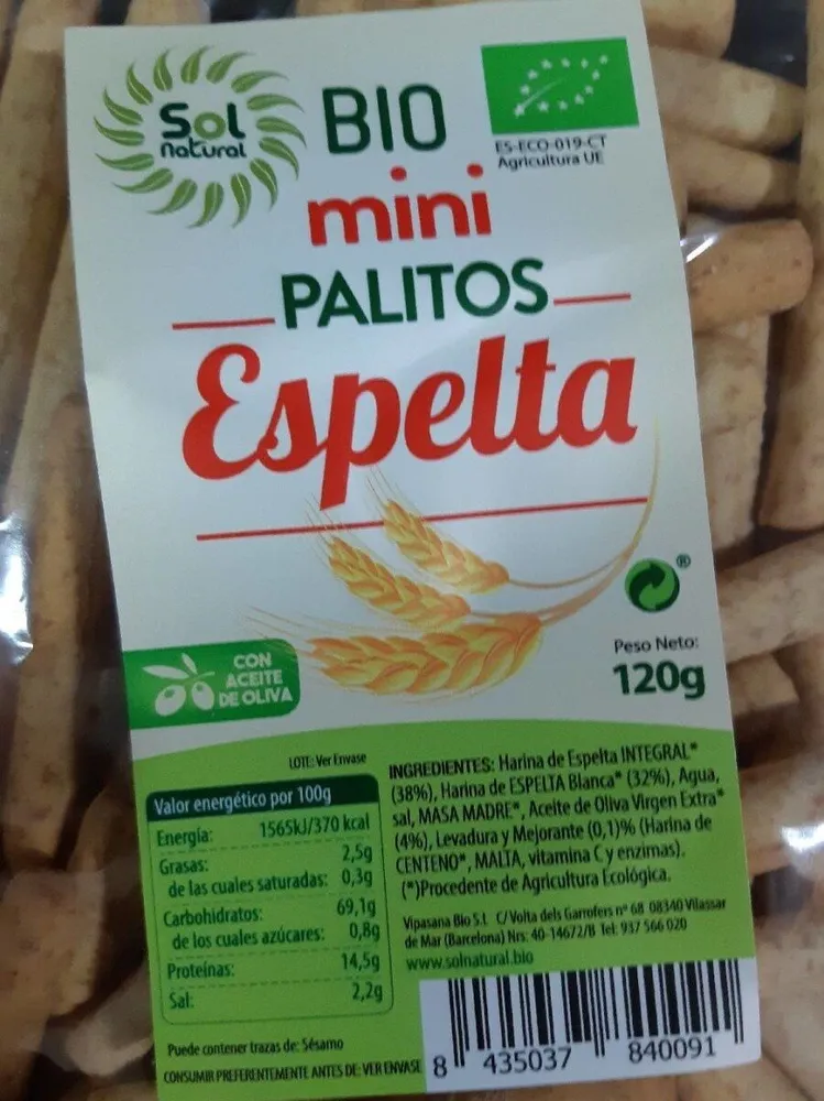 Mini palitos espelta bio