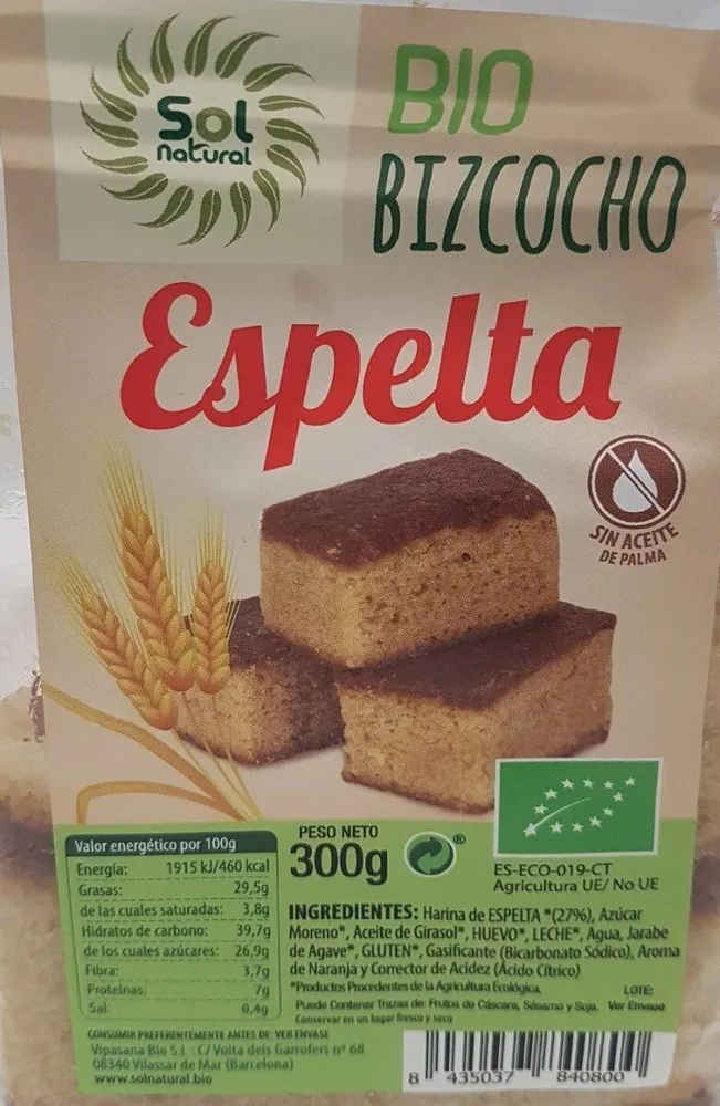 Bio Bizcocho Espelta
