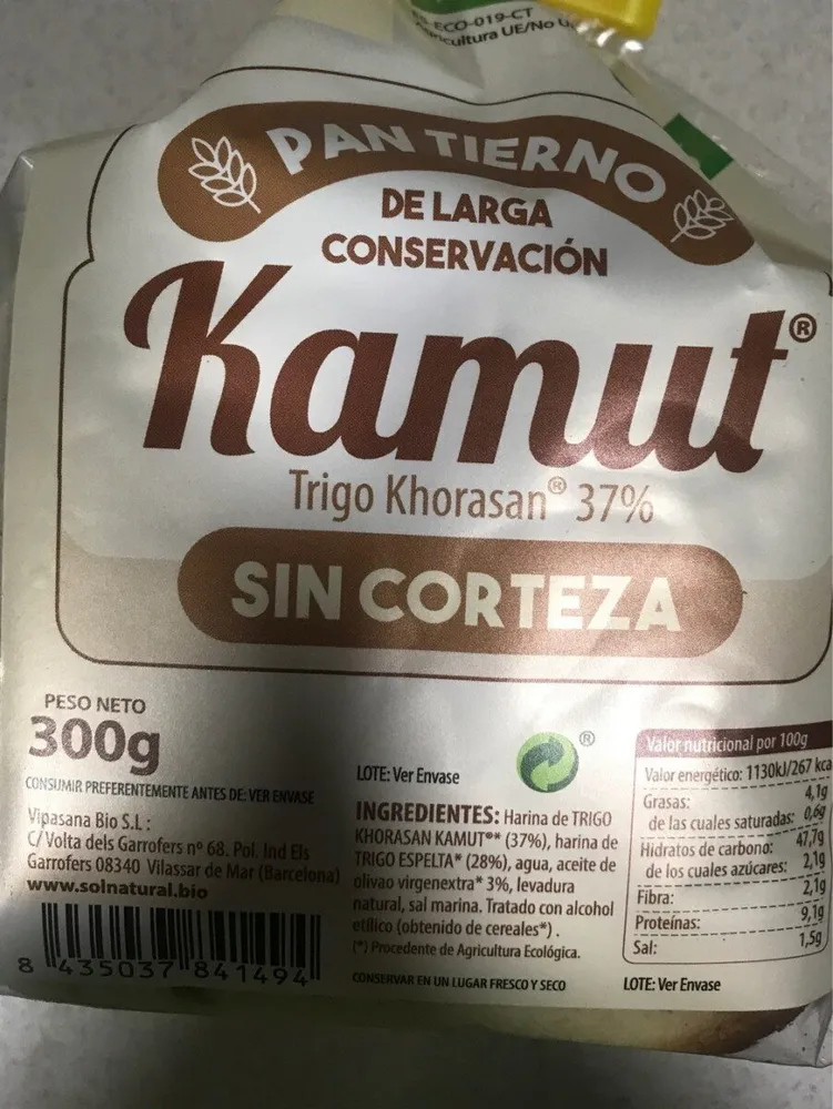 Pan tierno de larga duracióm Kamut