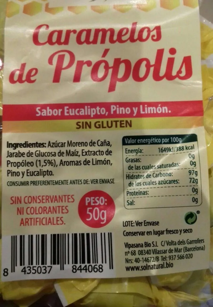 Caramelos De Propolis Solnatural